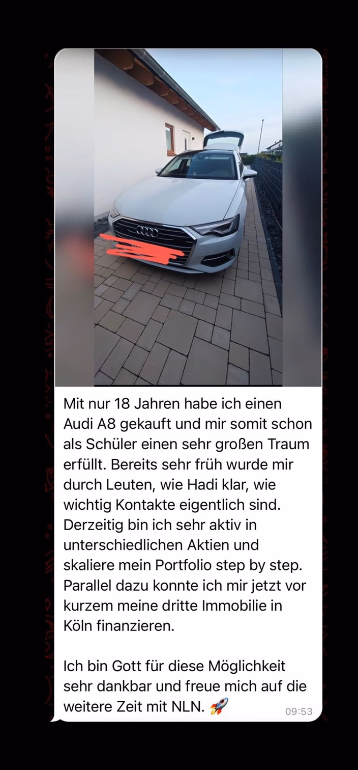 Feedback-Nachricht eines Mitglieds